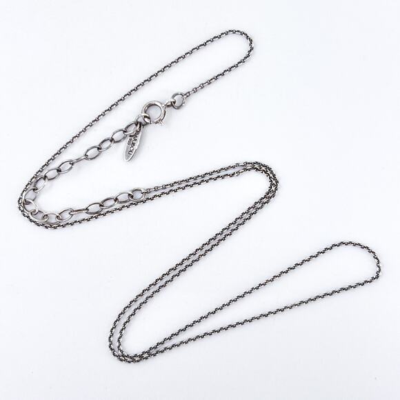 Vintage Karibou Sterling Silver 925 Chain Link Necklace 15"-17" - Picture 1 of 3